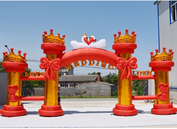 广州红色婚庆气模拱门